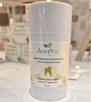 Baume Pieds Réparateur & Rafraîchissant – Citron & Menthe Poivrée - Aurora Beauté