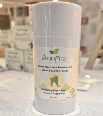 Baume Pieds Réparateur & Rafraîchissant – Citron & Menthe Poivrée - Aurora Beauté