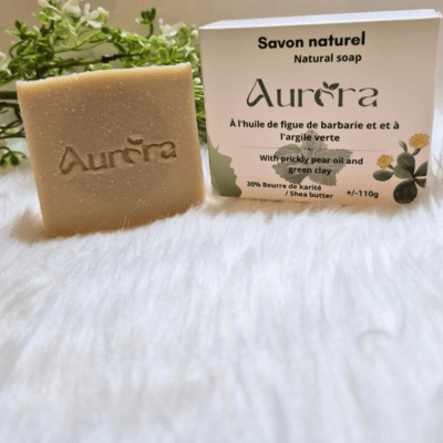 Savon - menthe et argile verte - Aurora Beauté