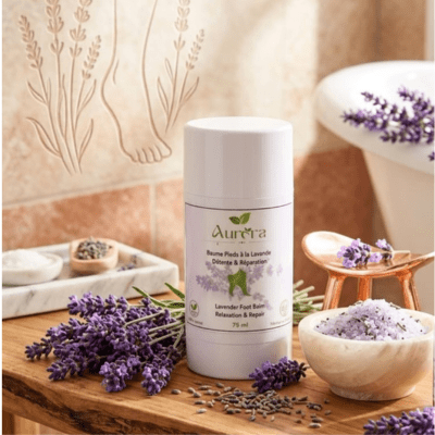 Baume Pieds Réparateur & Relaxant – Lavande - Aurora Beauté